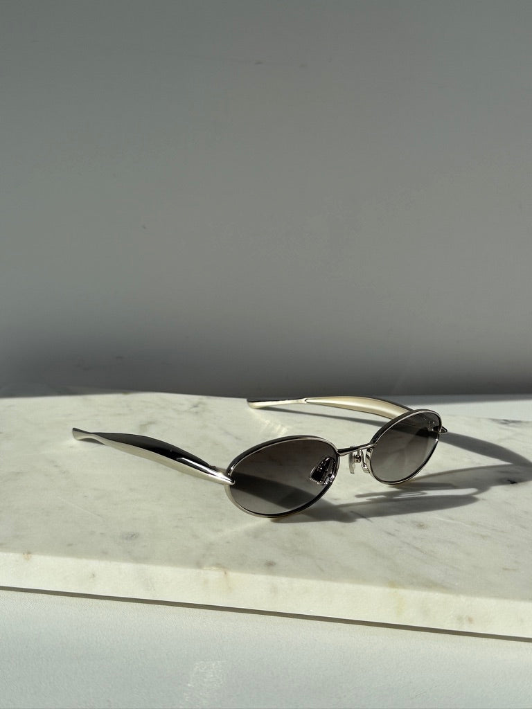 Bottega Veneta BV1386S Sardine Sunglasses in Silver