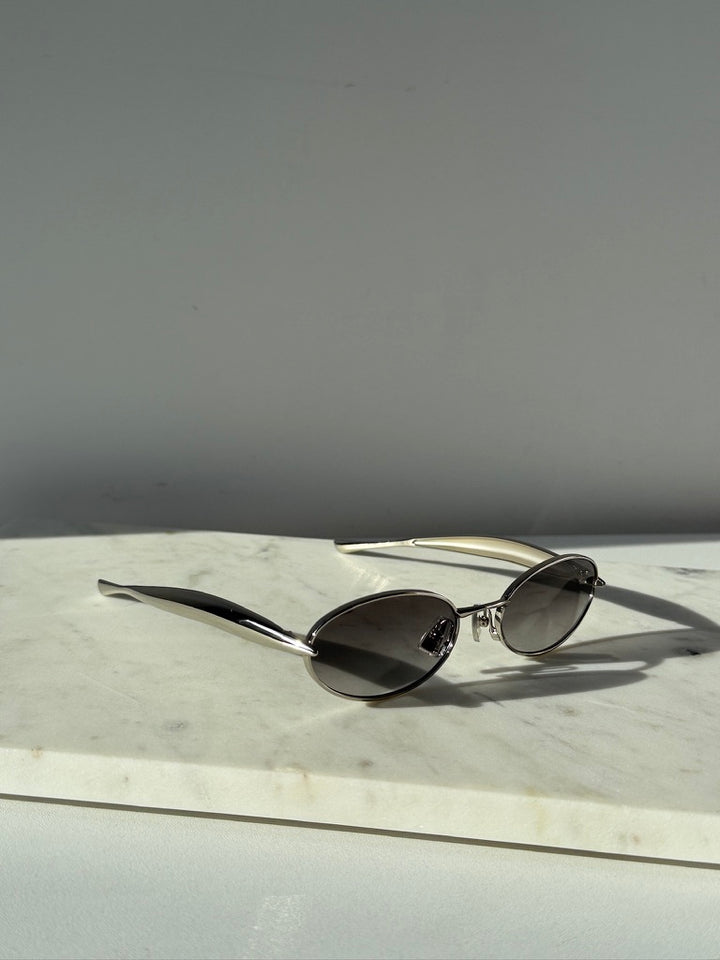 Bottega Veneta BV1386S Sardine Sunglasses in Silver
