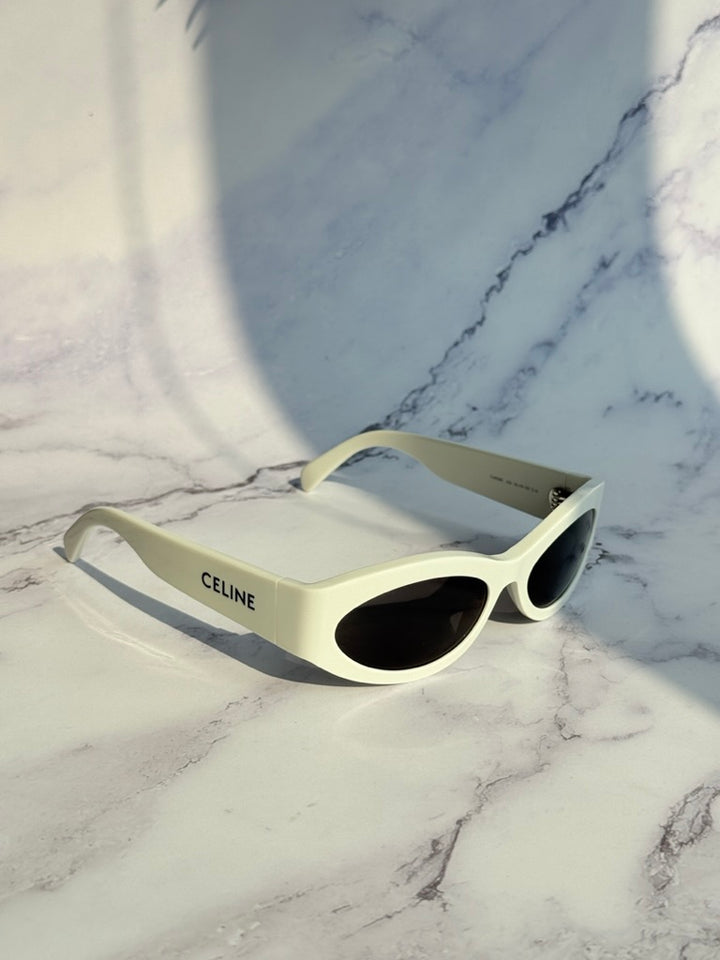 Celine CL40288I Monochroms White Cat Eye Sunglasses