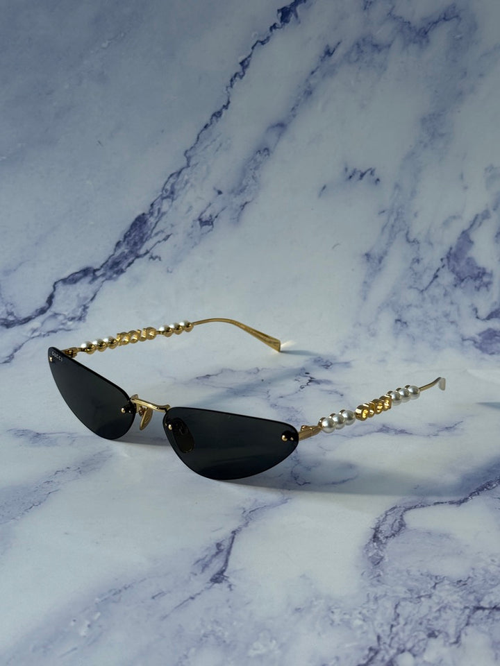 Gucci GG1920S Rimless Cat Eye Pearl Sunglasses