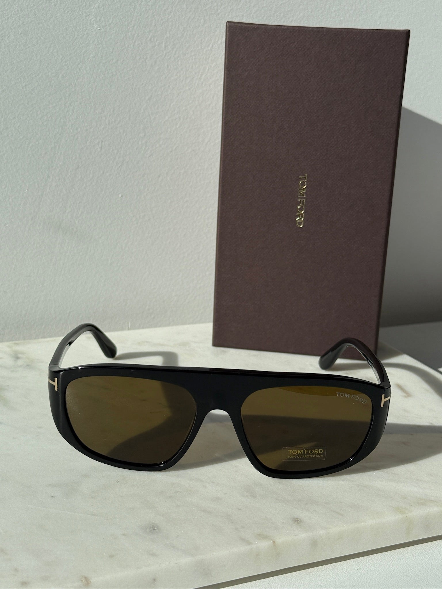 Tom Ford FT1002 Edward Aviator Sunglasses in Black – Designer Daydream