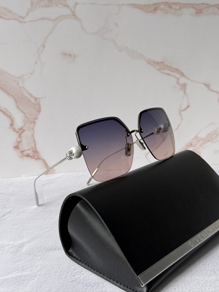 Givenchy GV40110U Purple Rimless Pearl Sunglasses