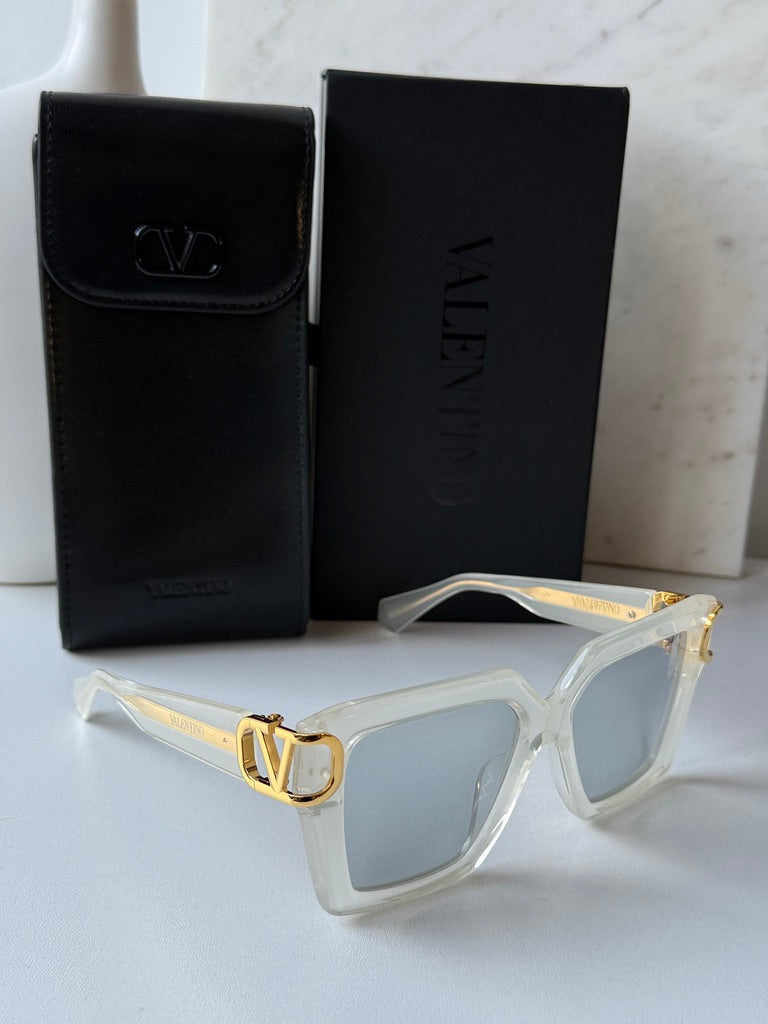 Valentino V-Uno VLS107-C Transparent Square Sunglasses