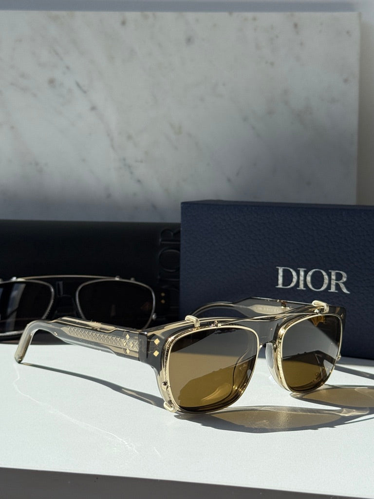 Dior CDDiamondO S10I Clip On Frames in Transparent Brown