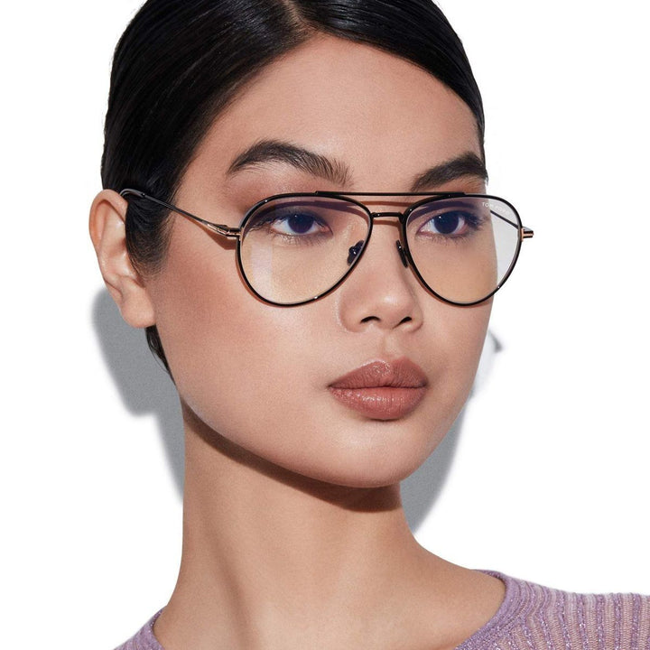 Tom Ford FT5800-B Gunmetal Aviator Bluelight Frames