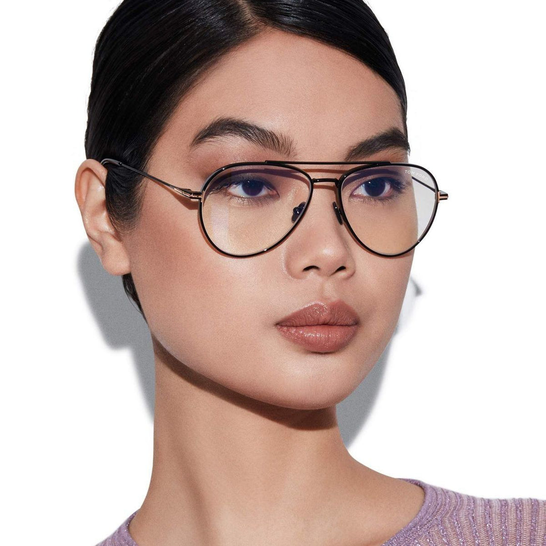 Tom Ford FT5800-B Black Aviator Bluelight Frames
