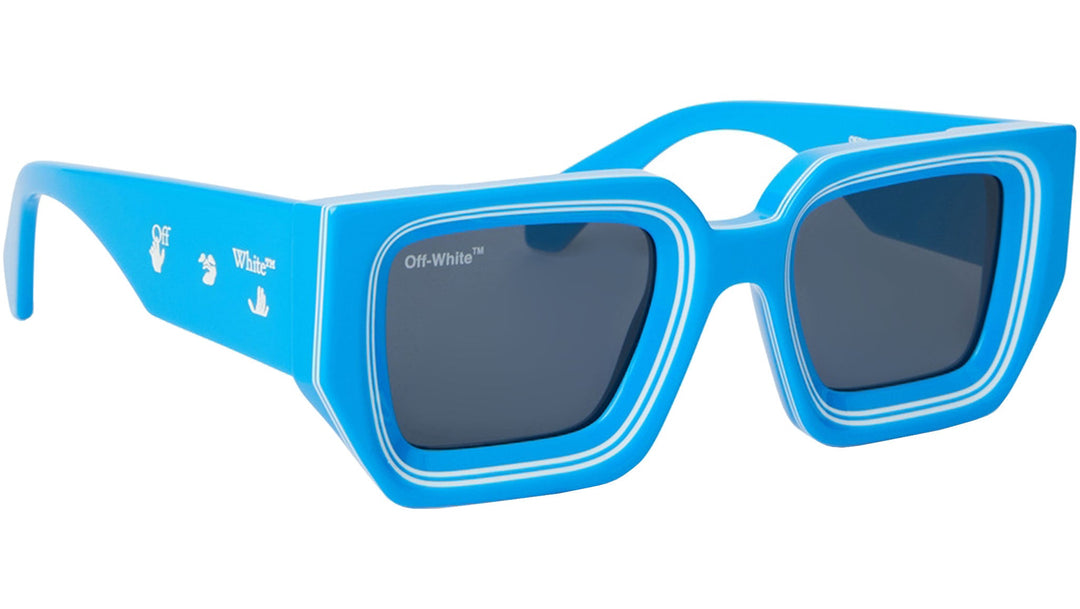 Off White off-White Francisco blue square sunglasses with dark lenses and thick frame