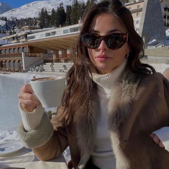 Saint Laurent SLM94/F Sunglasses in Transparent Brown