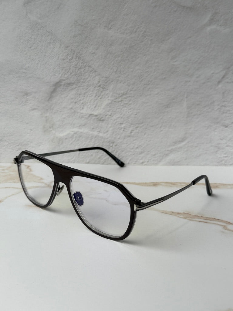 Tom Ford FT5943-B Brown Aviator Bluelight Frames