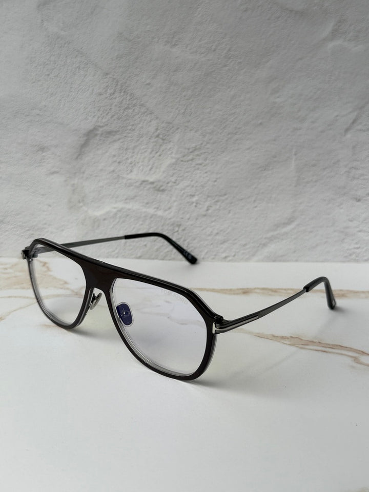 Tom Ford FT5943-B Brown Aviator Bluelight Frames