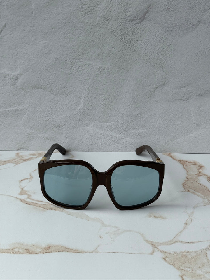 Miu Miu MUA07S Brown Blue Oversized Sunglasses