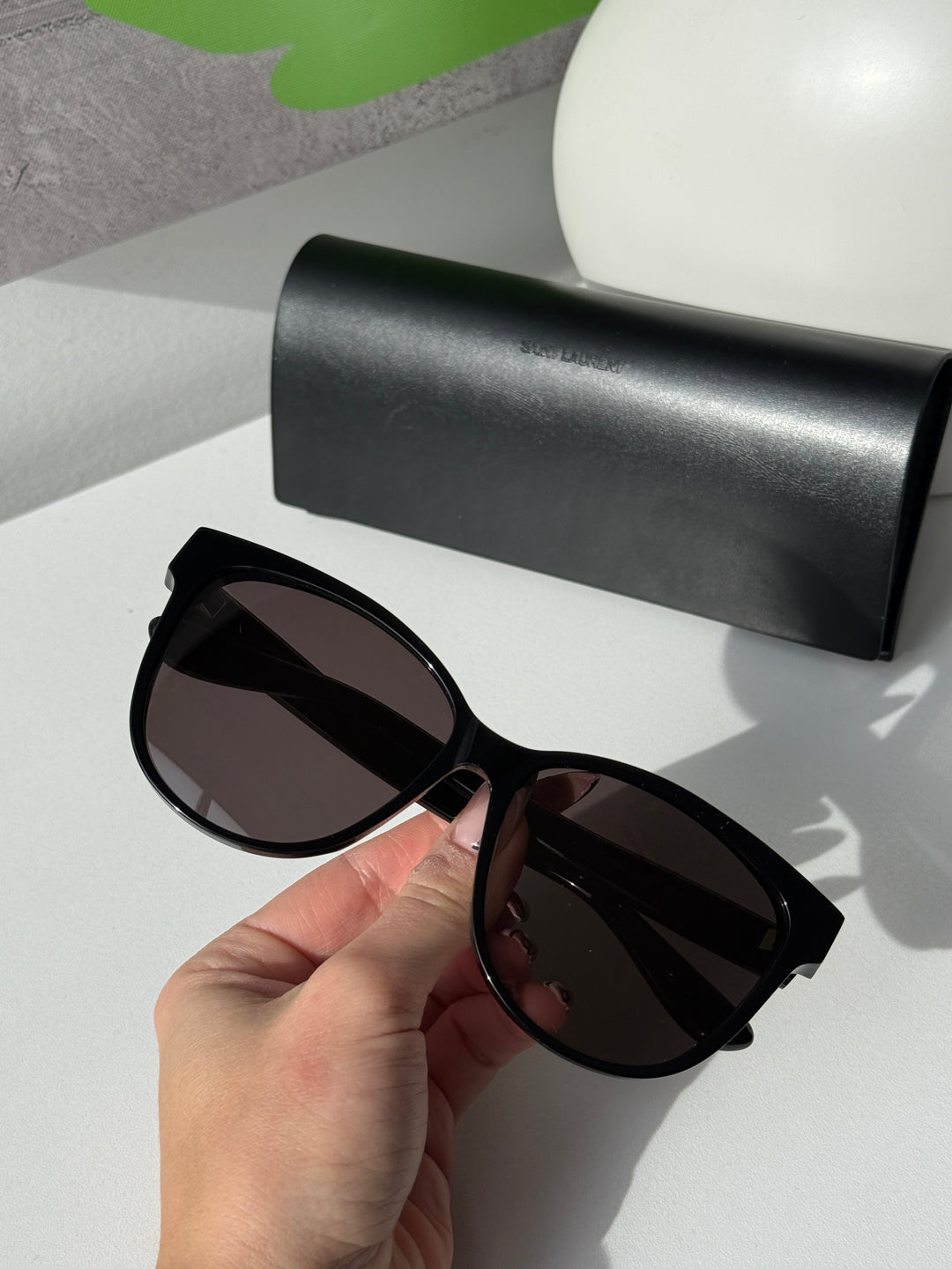 Saint Laurent SLM23/K Black Gold Sunglasses