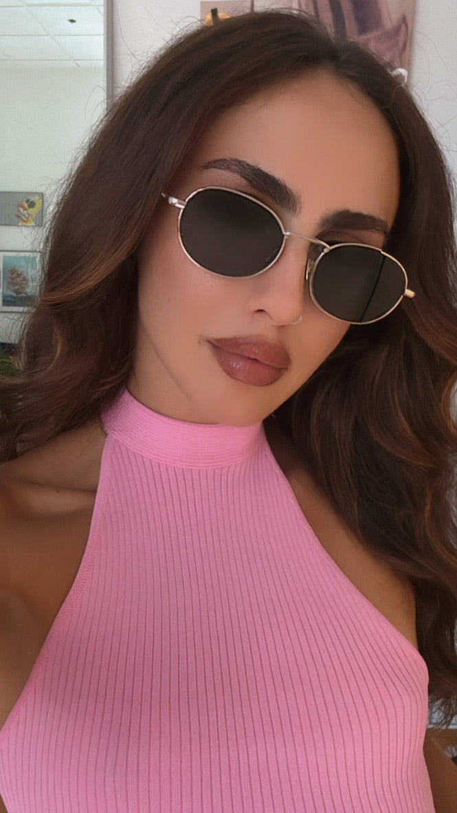 Saint Laurent SL799 Round Metal Sunglasses in Silver