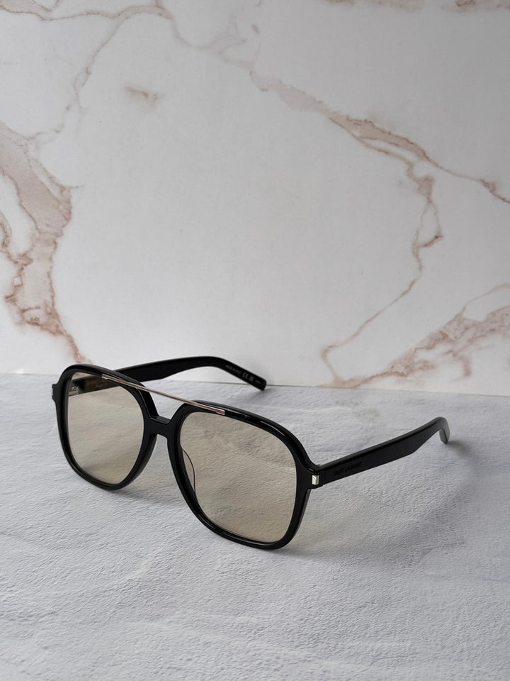 Saint Laurent SL545 Aviator Sunglasses in Black Yellow