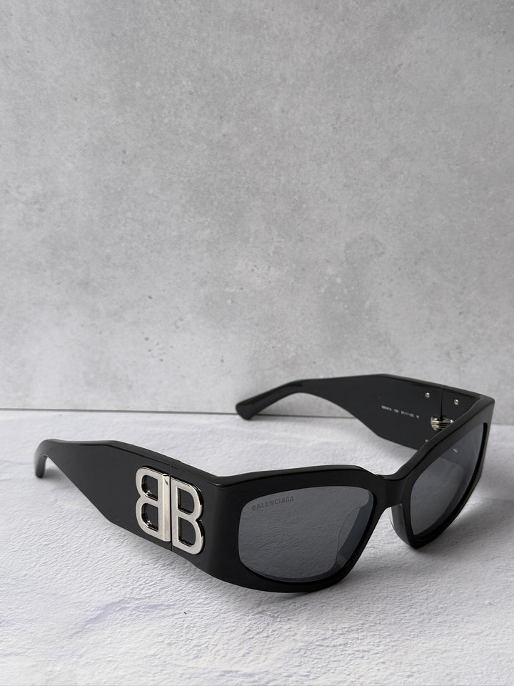 Balenciaga BB0321S Sunglasses in Grey Mirror - Product Image 2 - Designer Daydream