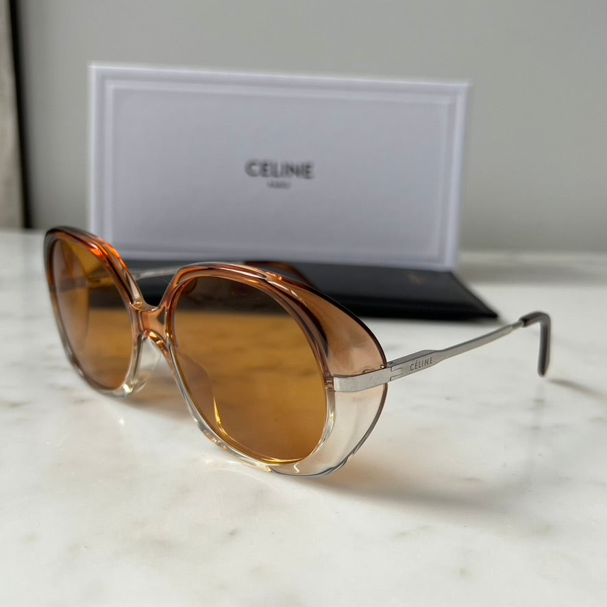 Celine CL40036U Round Sunglasses in Brown Gradient