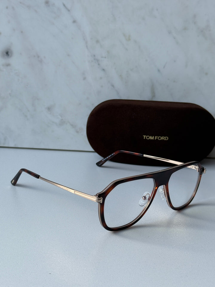 Tom Ford FT5943-B Brown Aviator Bluelight Frames