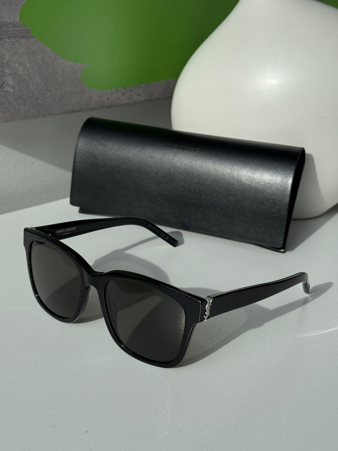 Saint Laurent SLM23/K Gafas de sol transparentes estilo ojo de gato