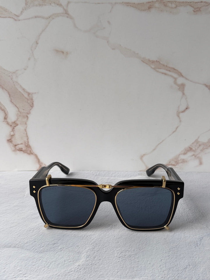 Gucci GG1084S Black Clip On Sunglasses