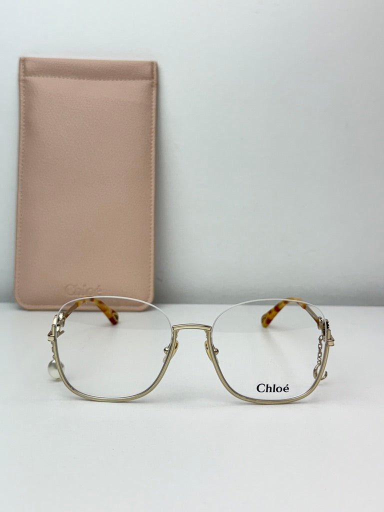 Gafas de sol Chloe CE144S Romie Aviator en níquel oscuro y cobre espejado
