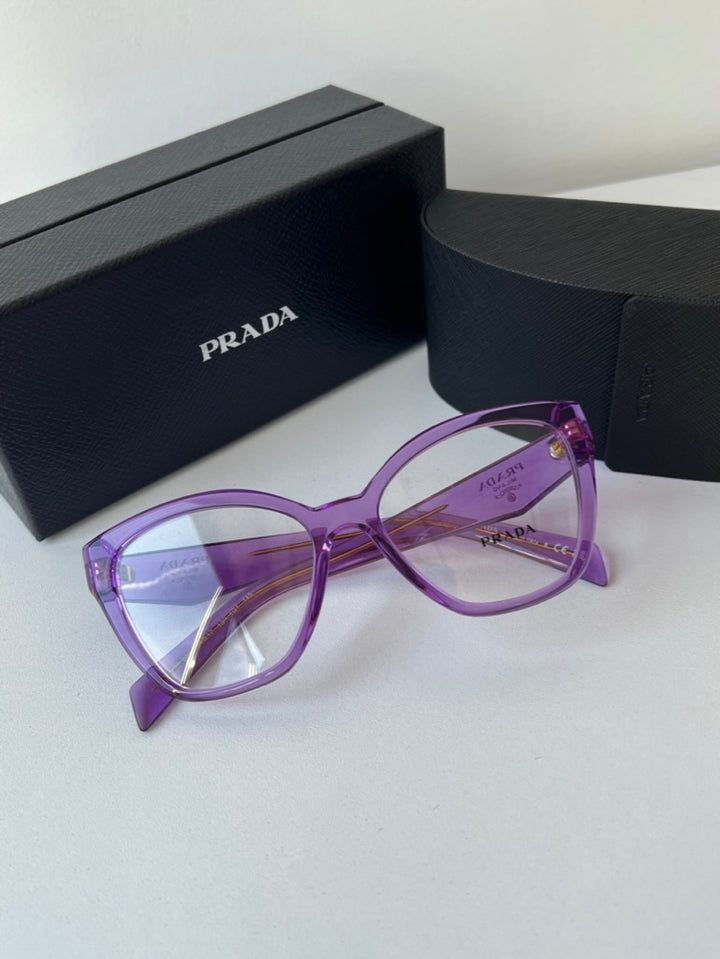 Prada PR20ZV Cat Eye Frames in Transparent Violet