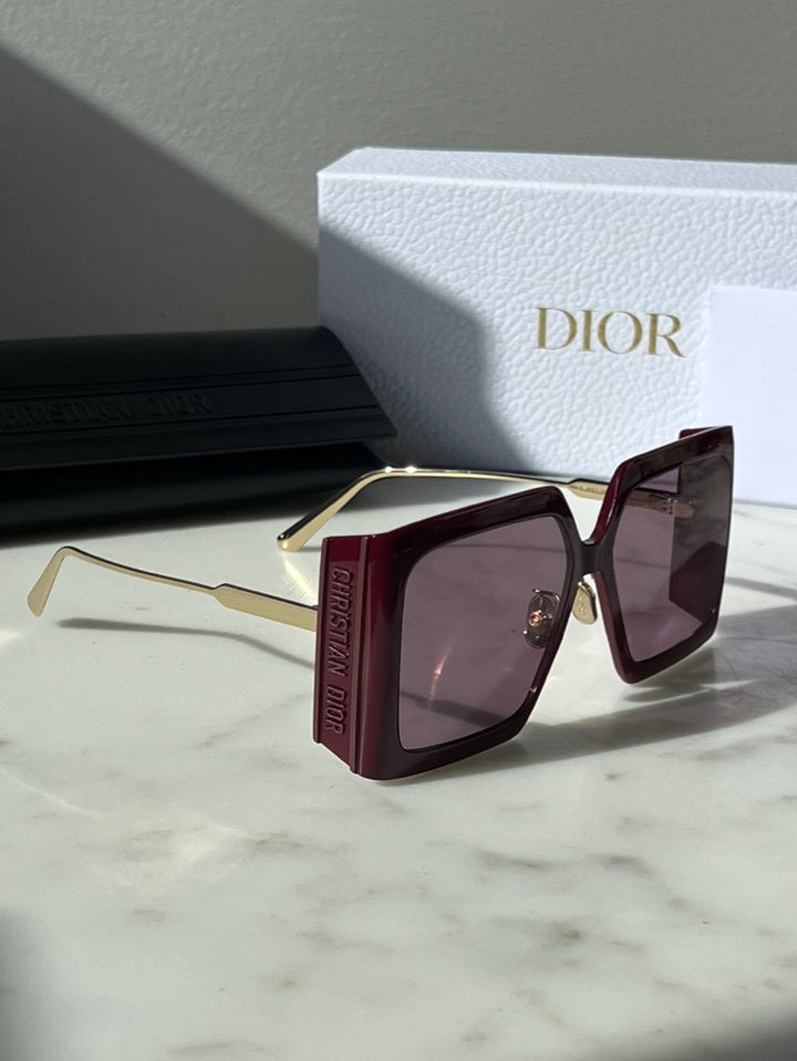 Dior DiorSolar S2U Oversized Sunglasses in Burgundy