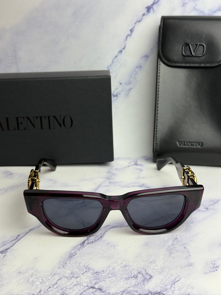 Valentino VLS103-D V-Due Purple Cat Eye Sunglasses