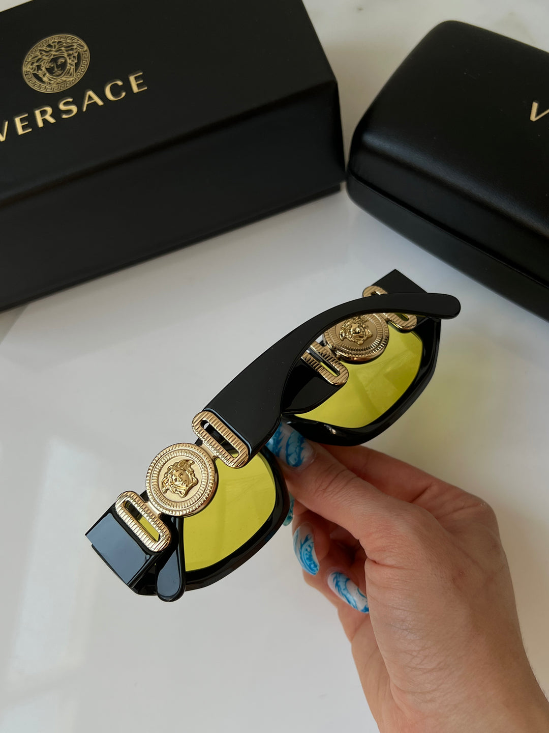 Versace sales logo sunglasses