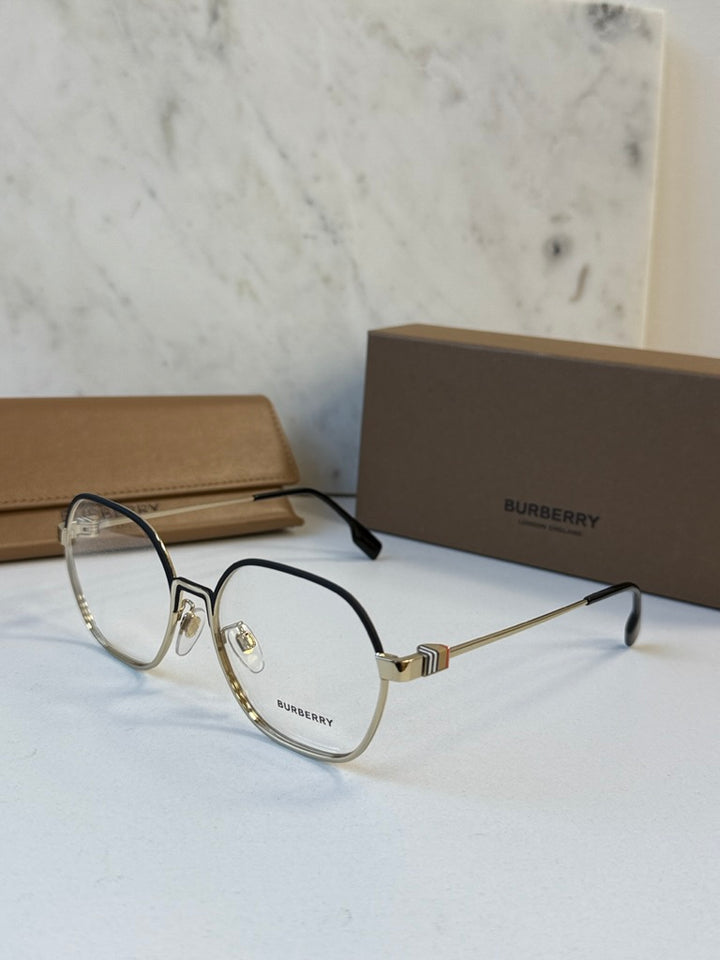 Burberry BE1379D Winston Black Gold Metal Round Frames