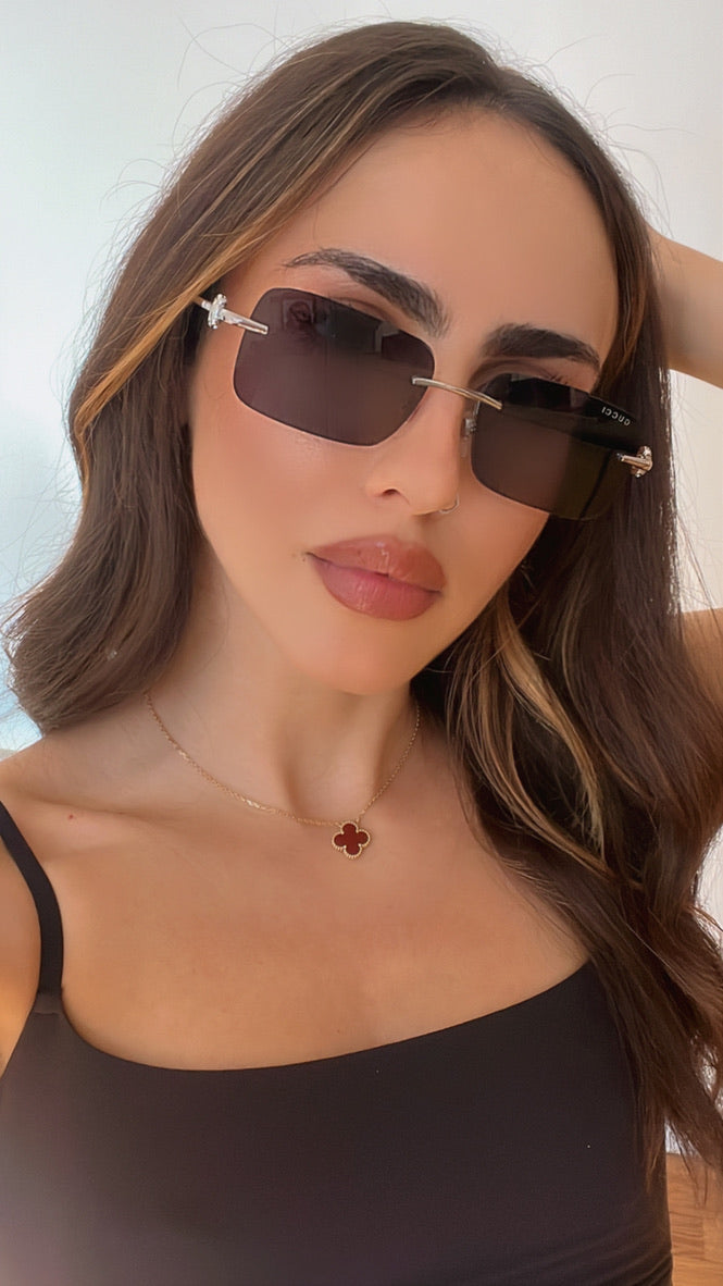 Gucci GG1703S Rimless Sunglasses in Silver