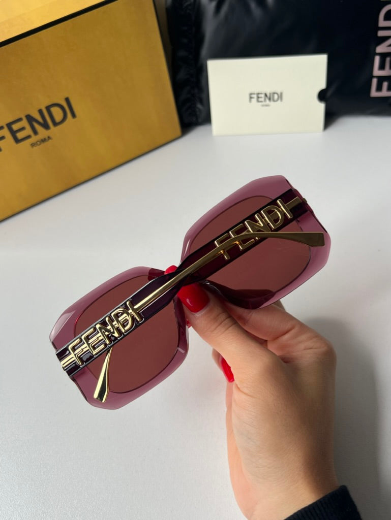 Fendi FE40065F Fendigraphy Burgundy Sunglasses