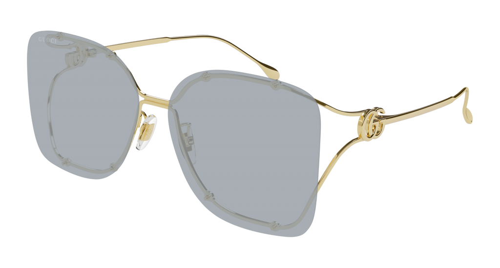 Gucci GG1713SA Rimless Oversized Sunglasses in Blue – Designer