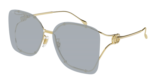 Gucci GG1713SA Rimless Oversized Sunglasses in Blue – Designer