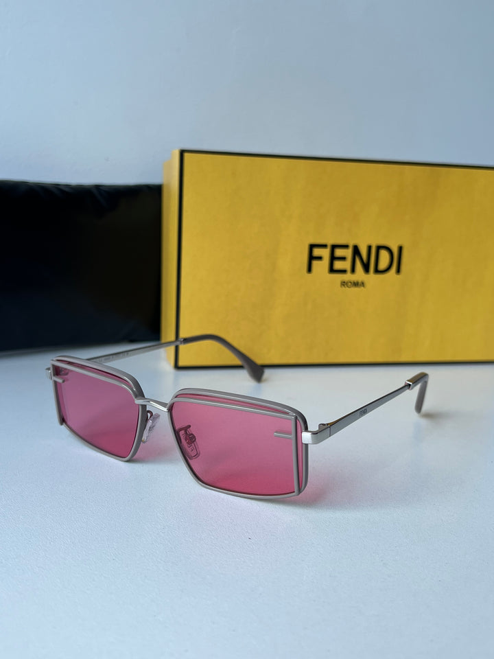 Fendi FE40040U Gafas de sol redondas negras con espejo 