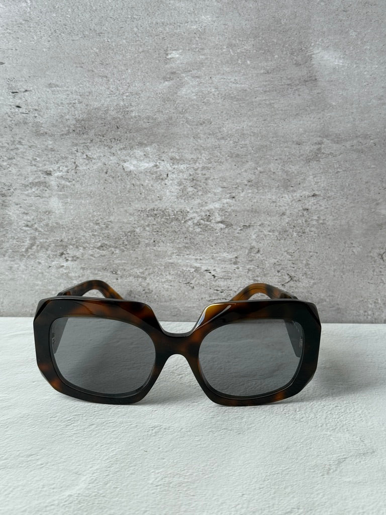 Prada PR B23S Thick Rim Sunglasses in Brown