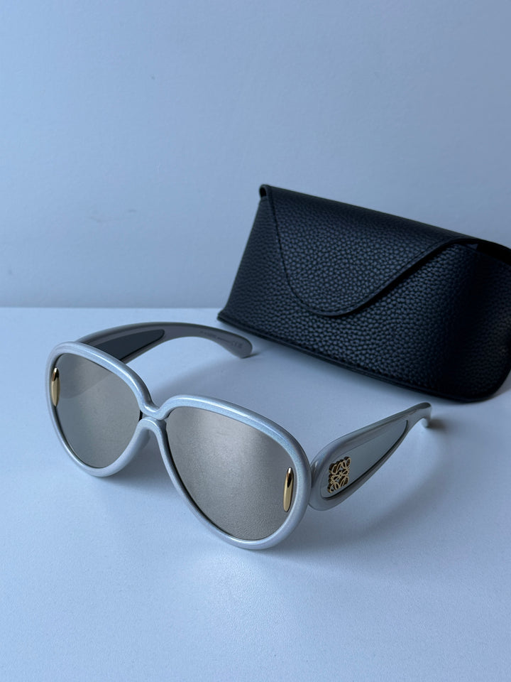 Loewe LW40132I Paula's Ibiza Sunglasses in Light Grey Mirror