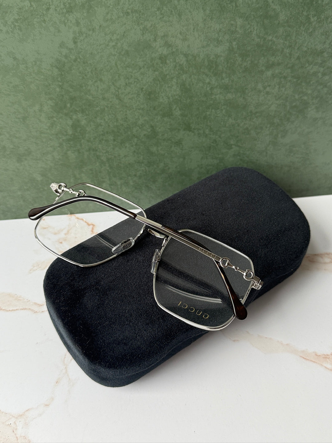 Gucci GG0952O Oversized Metal Square Frames in Silver