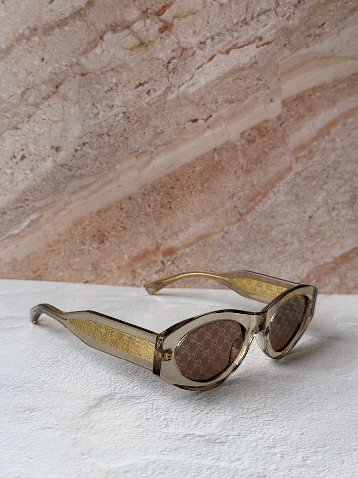 Gafas de sol con montura gruesa en marrón Gucci GG1338SK