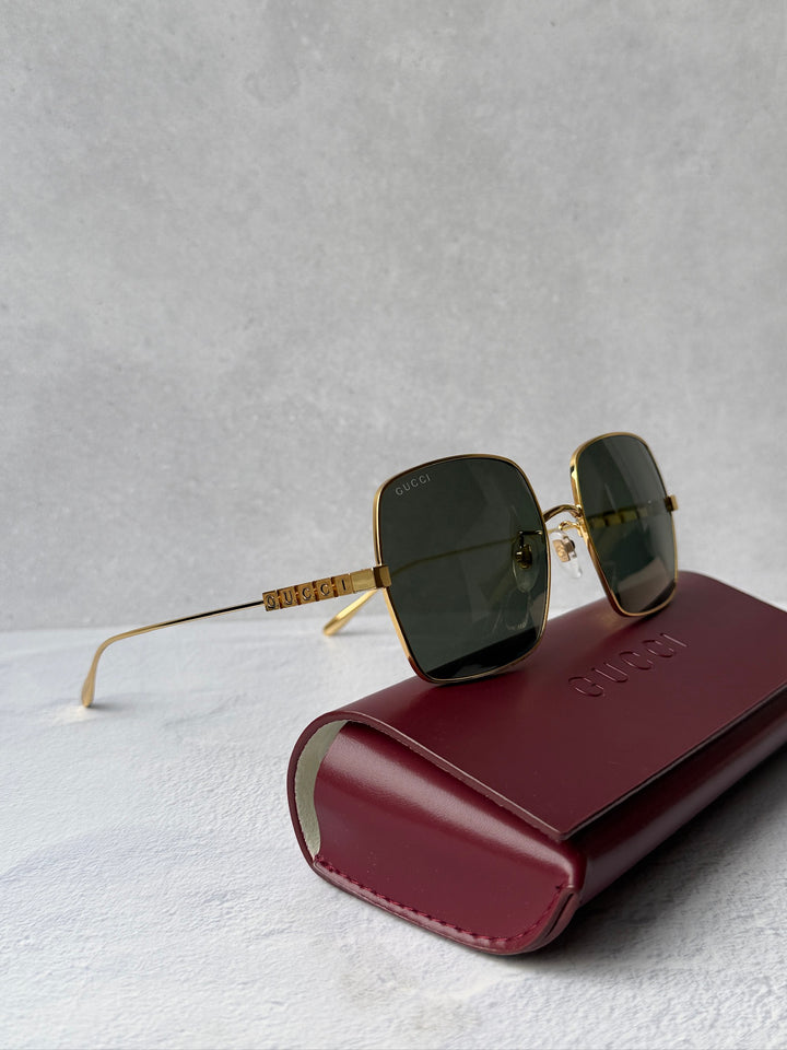 Gucci GG1434S Gold Metal Sunglasses