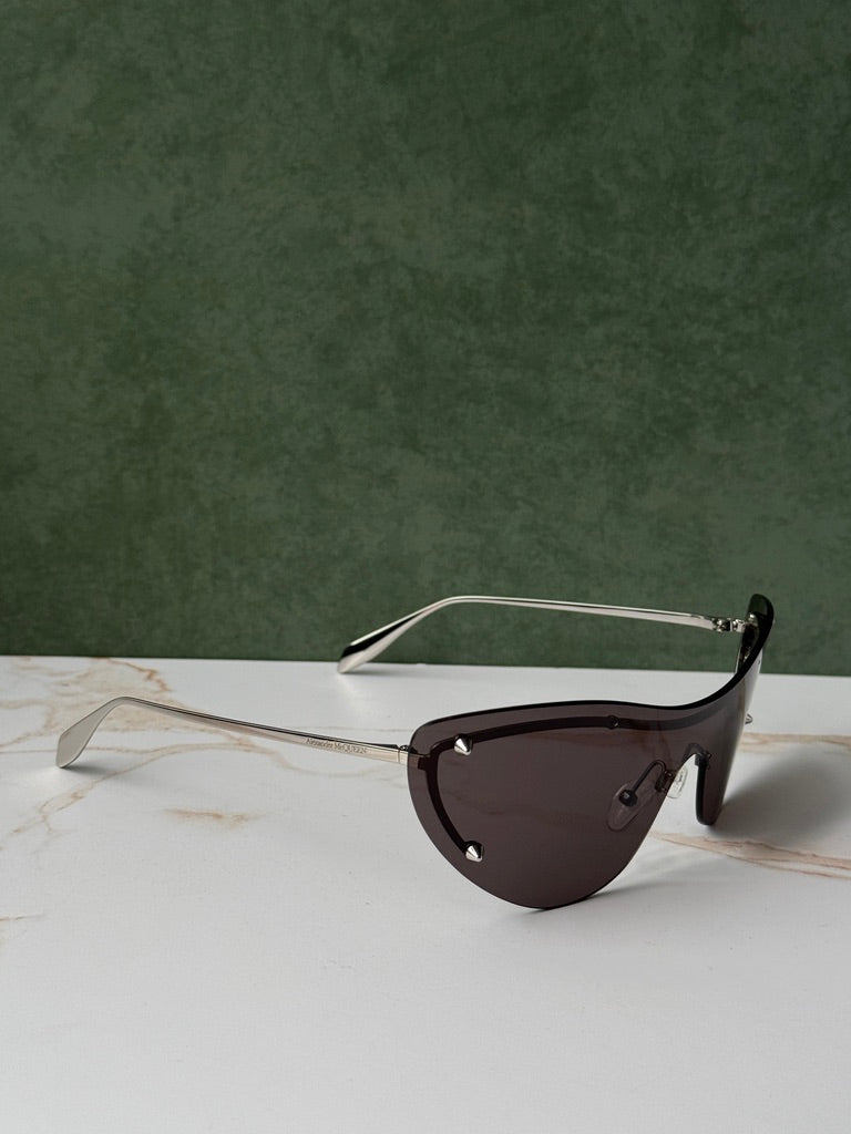 Alexander McQueen AM0413S Cat Eye Shield Sunglasses