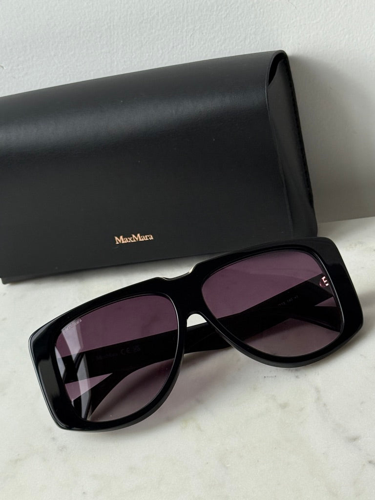 Max Mara MM0075 Spark1 Oversized Sunglasses in Black