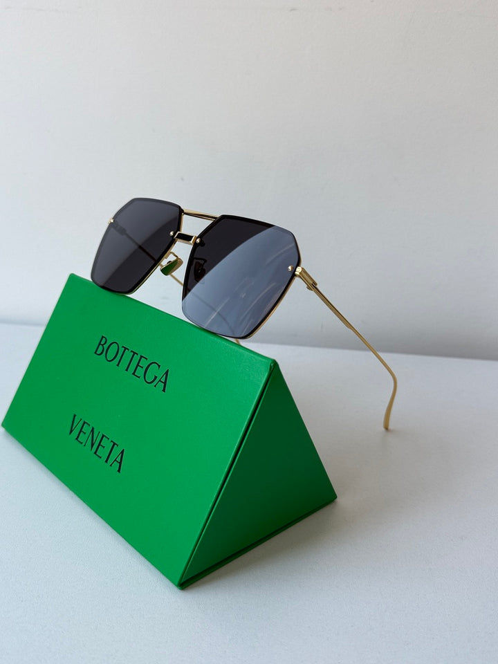 Bottega Veneta BV1045S Minimalist Aviator Sunglasses