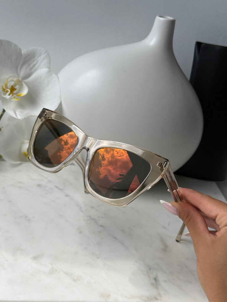 Gafas de sol Saint Laurent Kate SL214 Cat Eye en Habana negra