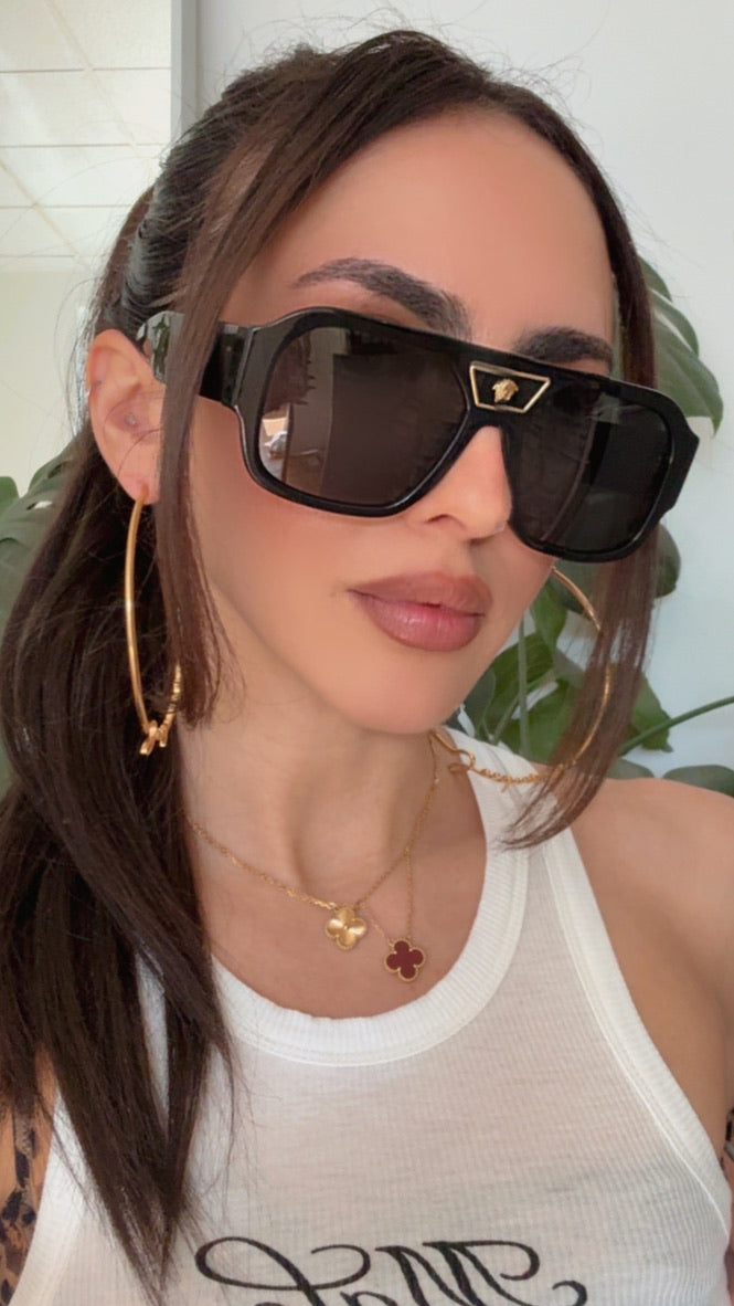 Versace Gafas de sol con máscara VE4446 en negro