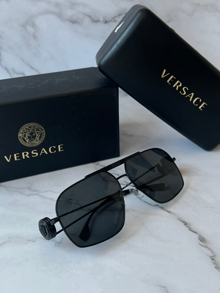 Versace VE2269 Black Medusa Aviator Sunglasses