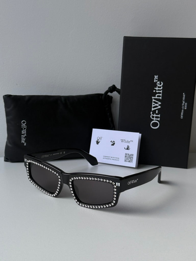 Off White Miramar Sunglasses in Black Crystal