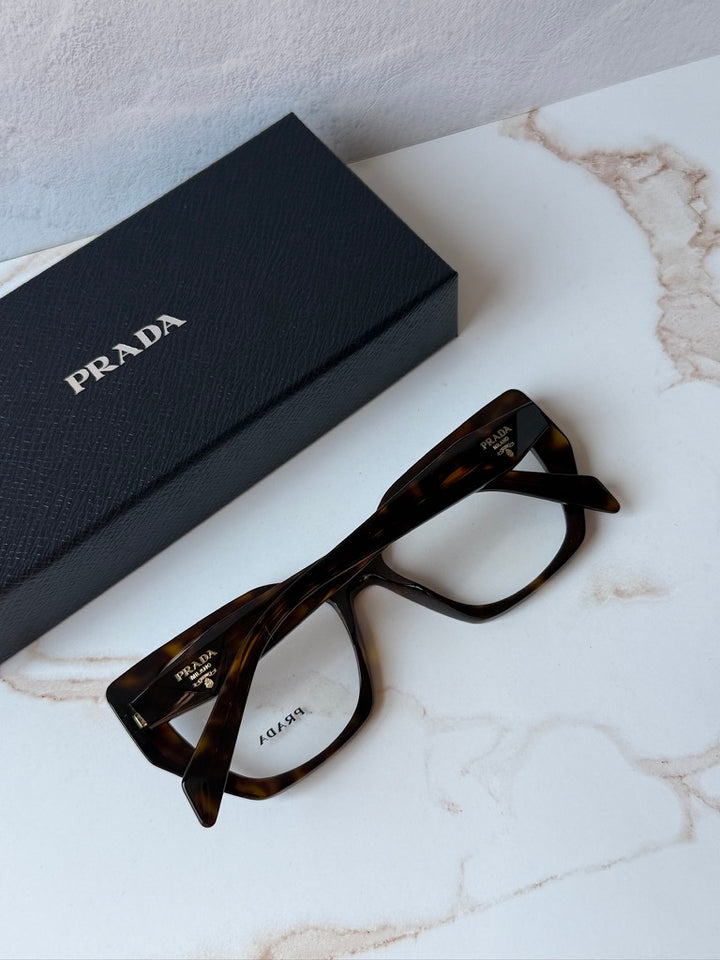 Prada PR18WV Cat Eye Oversized Frames in Brown