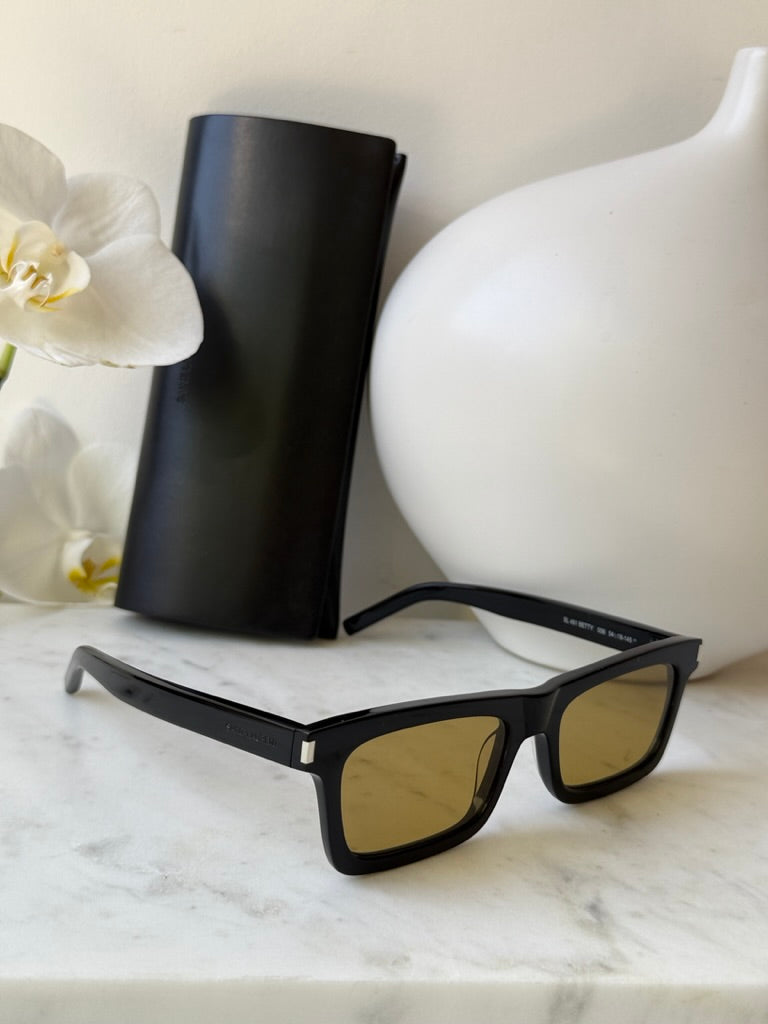 Saint Laurent SL461 Betty Black Yellow Lens Sunglasses – Designer