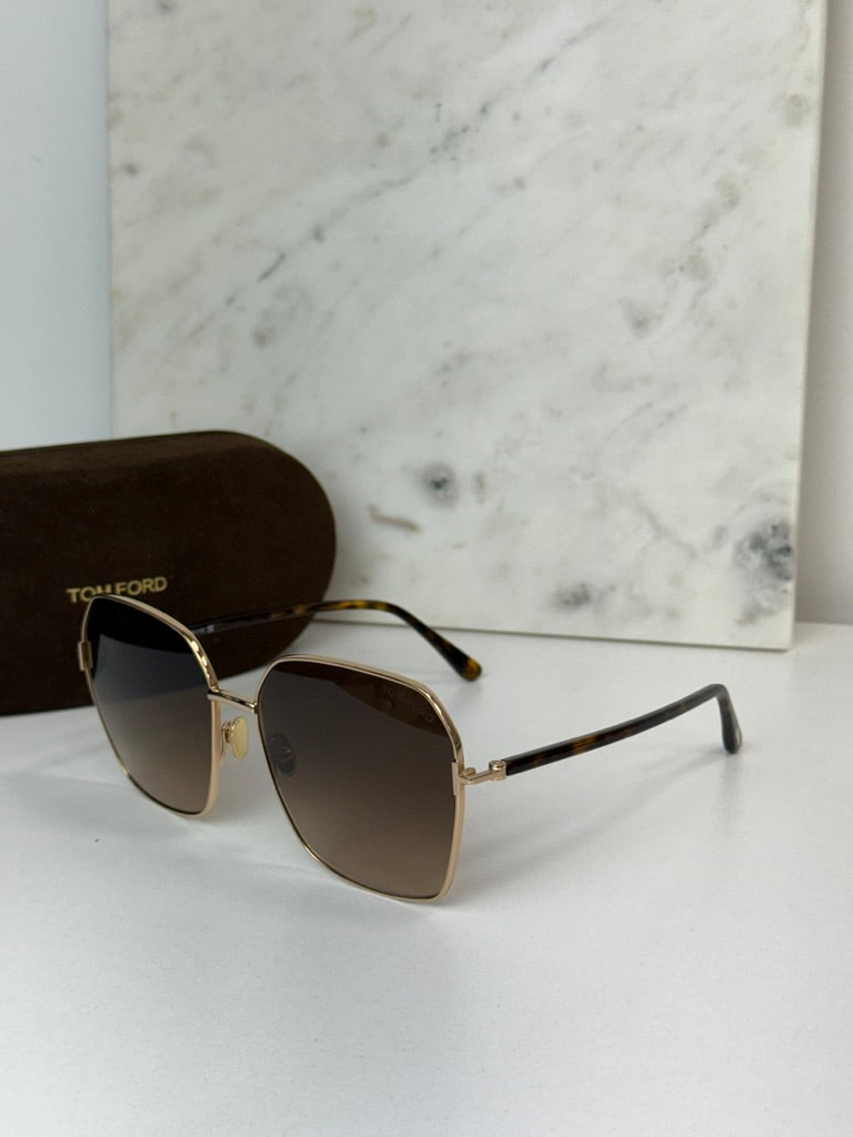 Tom Ford Claudia FT0839 Square Sunglasses in Brown