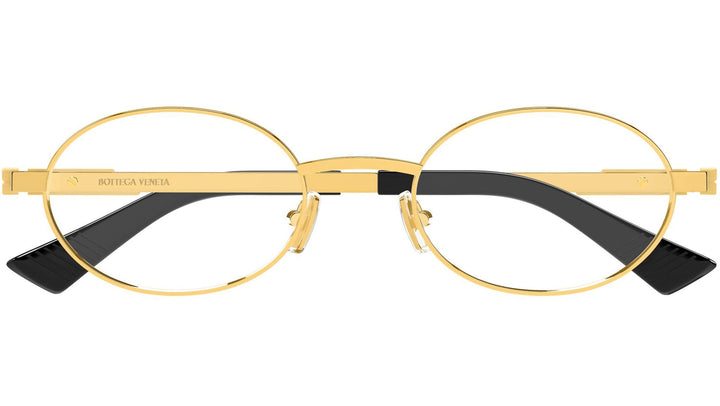 Bottega Veneta BV1470S Oval Gold Bluelight Sunglasses